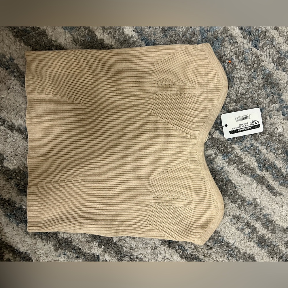 Beige ribbed corset (s)